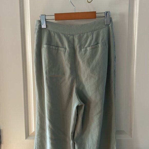 LOVERS + FRIENDS Roxanne pleated linen blend trousers small - Picture 10 of 10